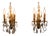 Bronze Wall Lamps with Crystal Trimmings, Set of 2 For Sale