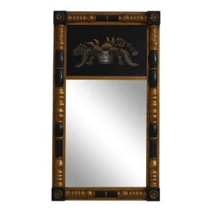Hitchcock Early American Style Eglomise Top Mirror