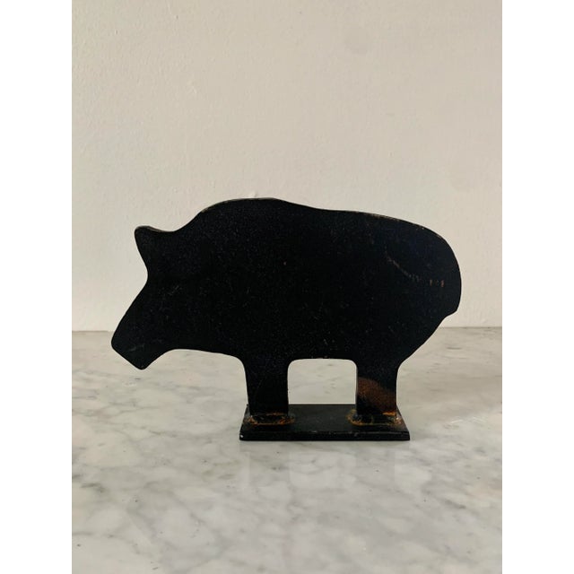 Vintage Cast Iron Farm Animals Silhouette Door Stops, Set of 3 For Sale - Image 11 of 13