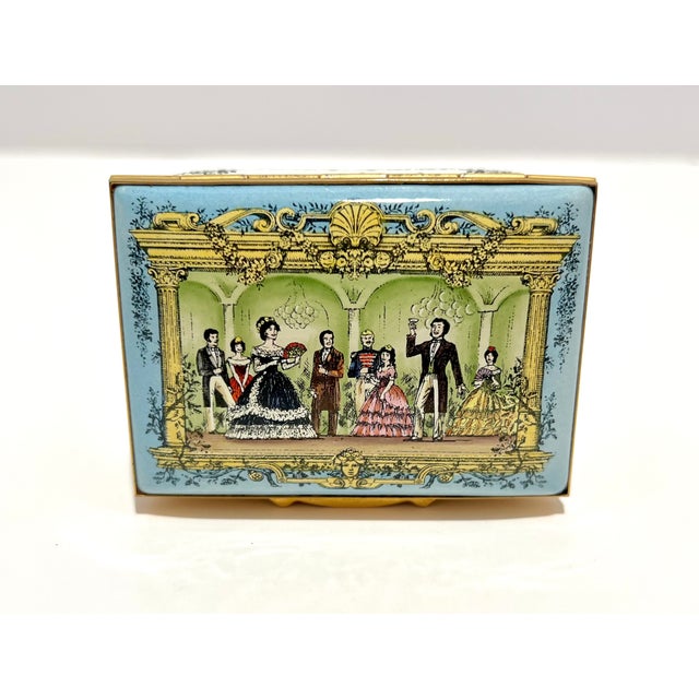 1980s Cartier Opera Collection Limited Edition (86/250) Enamel Copper Trinket Box La Traviata For Sale - Image 10 of 15