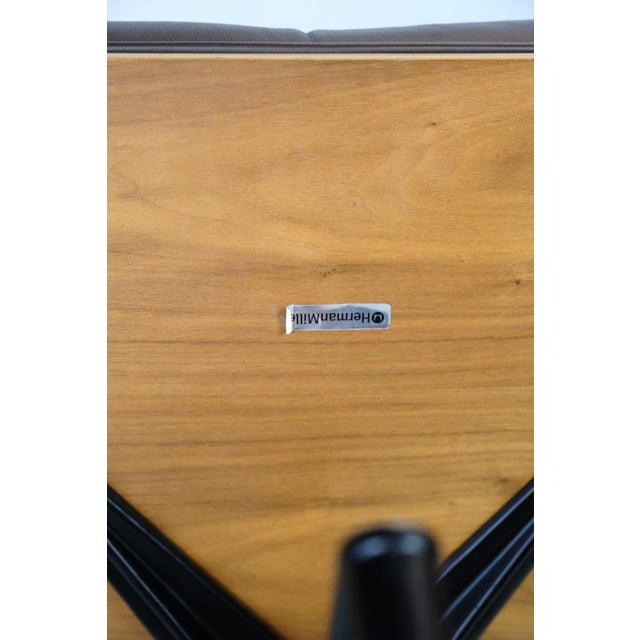 Lounge Chair in Brown Leather & Light Walnut by Charles Eames for Herman Miller, 2007 For Sale - Image 6 of 10