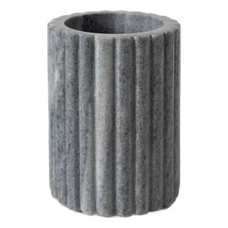 Erin Gates x Kassatex Beacon Hill Fluted Marble Tumbler, Grey For Sale