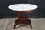 1970s 2 Victorian Revival Cherry Marble Top Lyre Harp Hall Entry Parlor Console Tables For Sale - Image 6 of 13
