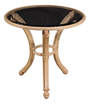 Italian Iron Side Table with Glass Top, 1970