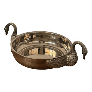 Silver Plated Swan Bowl For Sale