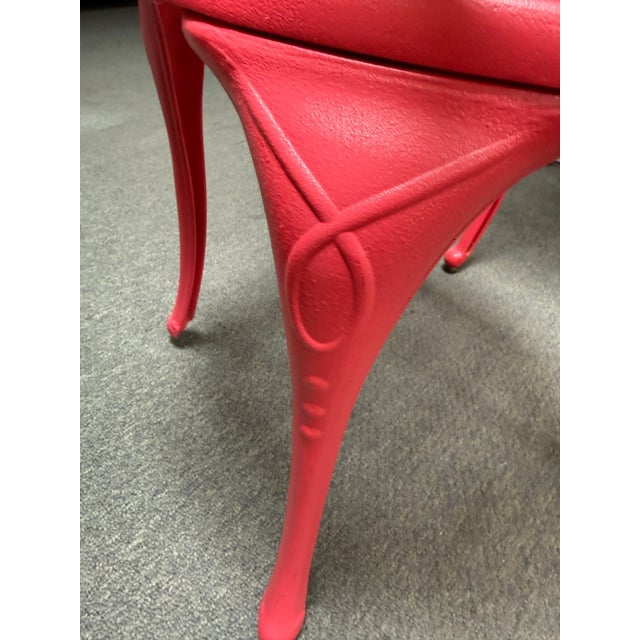 Red Alfresco Home Bistro Table + Chairs, Set of Three For Sale - Image 8 of 12