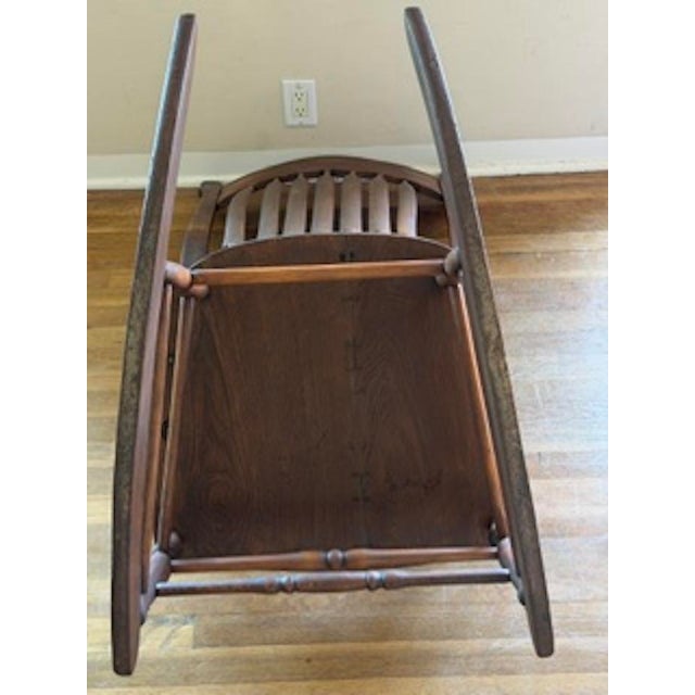 Antique Rocking Chair With Embellishments and Masterful Elegant Arms and Back! For Sale - Image 12 of 13