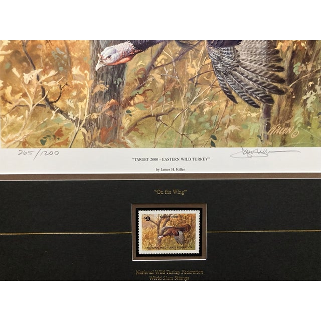 Year 2000 Turkey Stamp Signed Print and Turkey Stamps Collage. Original Print, number 265/1200, signed by the artist James...
