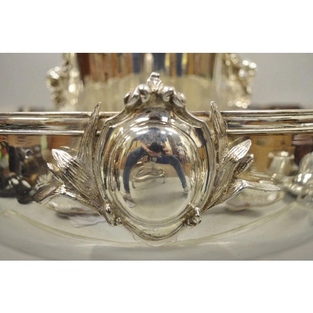 Early 20th Century English Victorian Royal Castle Silver Plated Ice Bowl & Champagne Chiller Bucket For Sale - Image 10 of 12