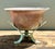 Copper Vintage Patinated Copper Bowl on Verdigris Stand For Sale - Image 8 of 12