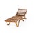 Italian lounger or chaise longue made of rattan with curved feet and angled head end.