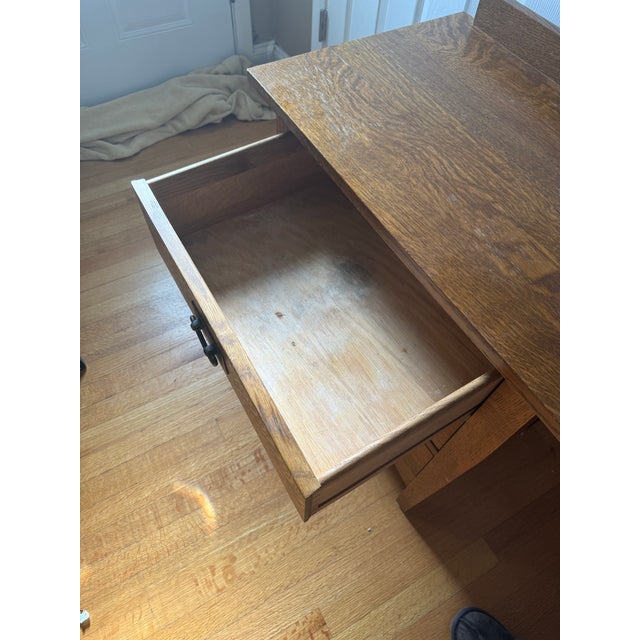 Wood Pair of Stickley Mission Oak Side Tables For Sale - Image 7 of 12