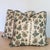 Soane Britain Filigree Flower in Gilt on Stone Linen 20" Pillows With Green Cord - Double Sided For Sale - Image 4 of 7