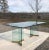 Pace Collection 1970s Pace Collection Glass Dining Table With Double Pedestal Glass and Brass Base For Sale - Image 4 of 11