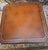 Traditional Vintage Leather Top Embossed Game Card Table For Sale - Image 3 of 13