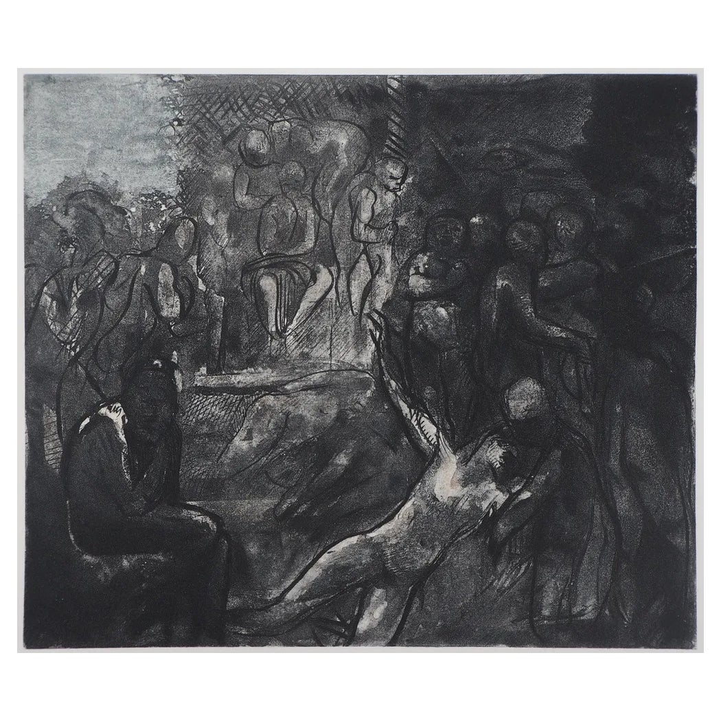 After Auguste Rodin, Minos on His Throne, 19th Century, Engraving ...