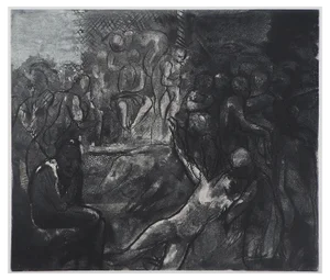 After Auguste Rodin, Minos on His Throne, 19th Century, Engraving