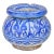 Early 20th Century Handcrafted Moroccan Blue-Patterned Ceramic Ashtray For Sale