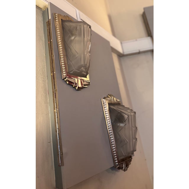 Art Deco Wall Lights from Val Saint Lambert, 1930, Set of 2 For Sale - Image 16 of 18