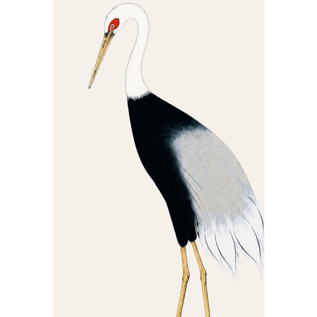 Contemporary Japanese Crane Triptych, Set of 3 Art Prints, 40" X 60" For Sale - Image 3 of 7