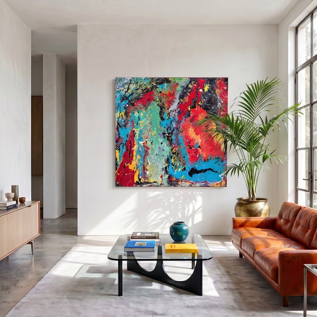 Who said they were looking for color? Cause I got it right here. How fab would this look in an industrial loft over a Mid-...