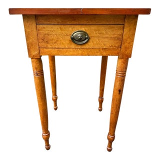 Antique American Early 19Th Century Maple, and Birdseye Maple 1 Drawer Stand For Sale