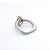 Early 21st Century Platinum Pear Shaped Rose-Cut Diamond Ring With European Shank - Size ~3.5 For Sale - Image 5 of 9
