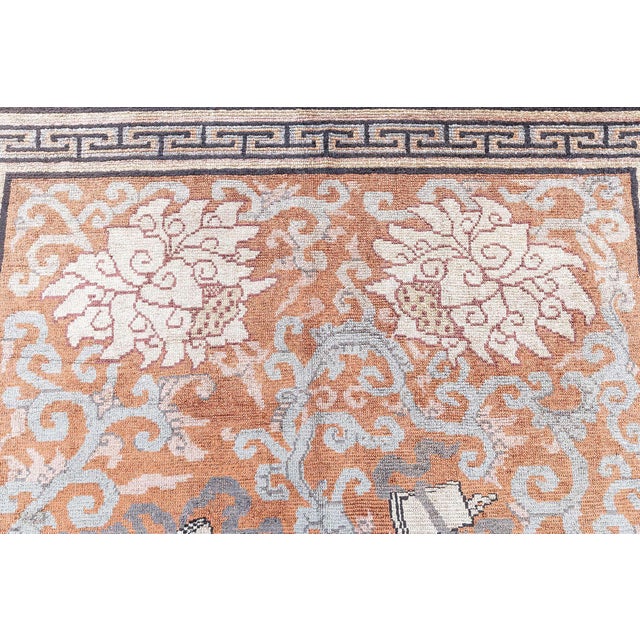 Textile Doris Leslie Blau Antique Chinese Silk Rug For Sale - Image 7 of 9