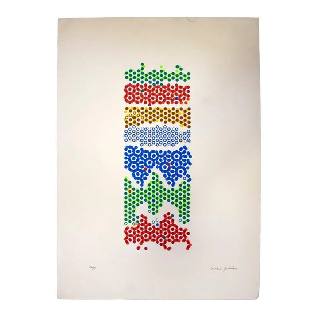 Precious Reflections is a beautiful colored screen print realized by Mario Padovan in the 1970s. Hand-signed in pencil on...