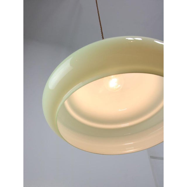 Mid-Century Italian Brass and Green Glass Pendant Lamp, 1960s For Sale - Image 13 of 18