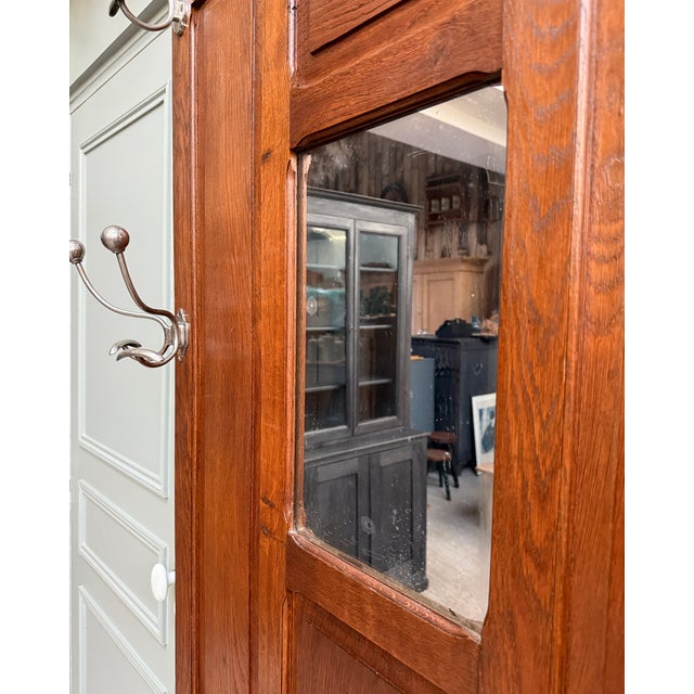 Antique Oak Entrance Hall Wardrobe, 1890s For Sale - Image 3 of 10