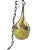 Mid Century Modern Slag Glass & Aluminum 1-Light Pendant, Ca. 1940 Swag Lotus Tulip Pendant Light Fixture For Sale - Image 9 of 10
