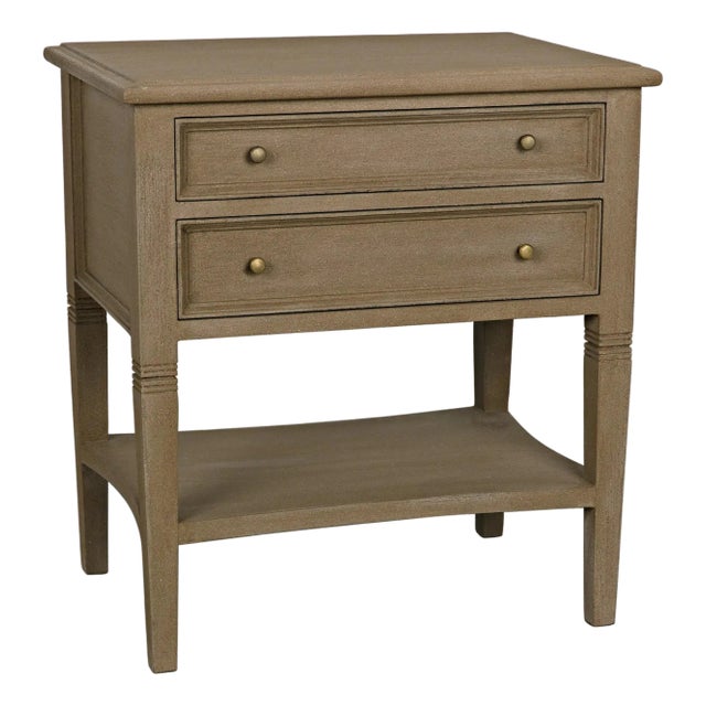 NOIR Oxford 2-Drawer Side Table Weathered For Sale