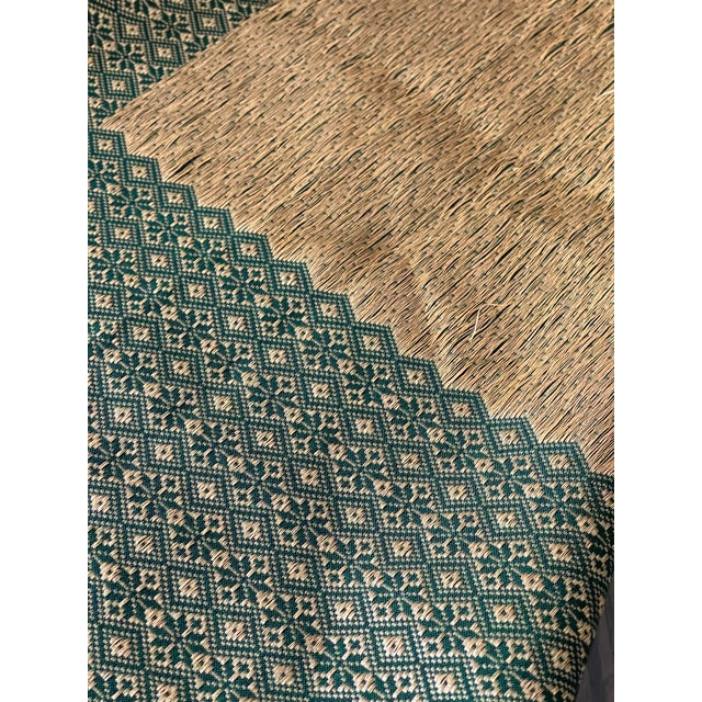Textile Vintage Gold Silk Wool Brocade Table Cloth Throw For Sale - Image 7 of 7