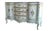 French Provincial Hand-Painted French Provincial Sideboard With Marble Top For Sale - Image 3 of 9