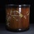 Late 20th Century Large Hardwood Brush Pot With Mother-of-Pearl Inlay and Calligraphy For Sale - Image 4 of 9