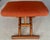 Classic Danish mid-century modern teak Balans Kneeling Stool, burgundy fabric.