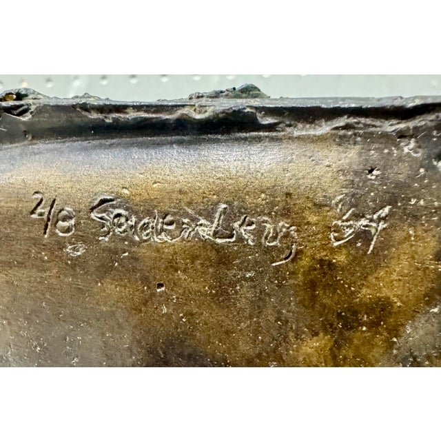 Late 20th Century Mid Century Vintage Modern Abstract Brutalist Bronze Signed Dated Sculpture For Sale In West Palm - Image 6 of 8