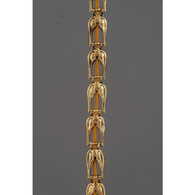 Metal Chandelier with Cut Glass Shades, Vienna, Austria, 1890s For Sale - Image 7 of 18