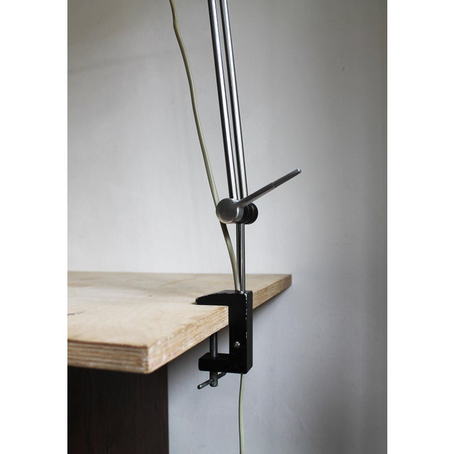 Adjustable Orange Clamp Desk Lamp by Napako, 1960s For Sale - Image 4 of 15