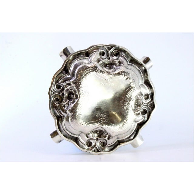 Silver Ashtray with Reliefs and Engravings For Sale - Image 6 of 8