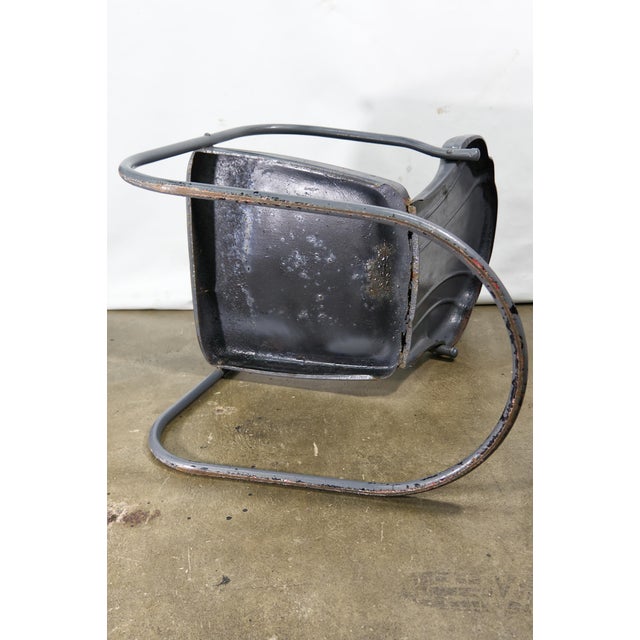 Art Deco Style Cantilevered Metal Outdoor Chair Chairish