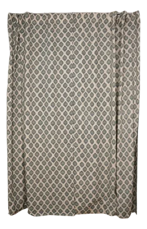 Fabdivine Viscose Linen Ring Curtain Handcrafted Block Print Elegance Size-54"x72" - Uday