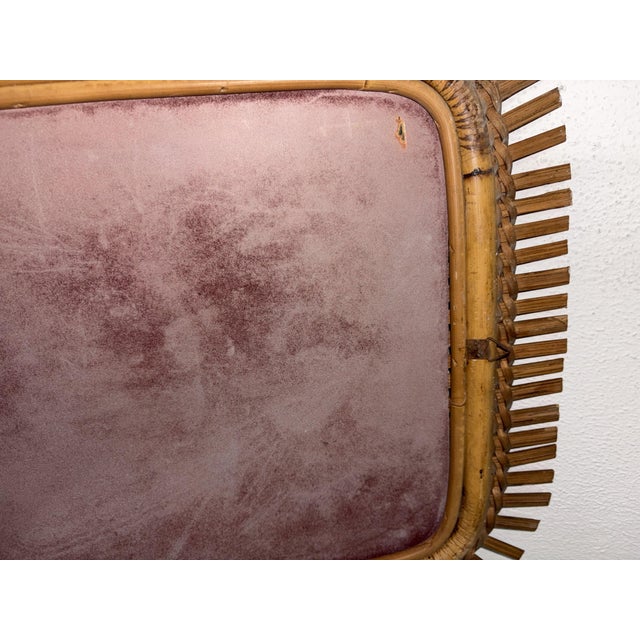 Vintage Mirror in Bamboo, 1960s For Sale - Image 10 of 11