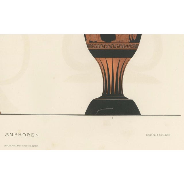 Albert Genick, Greek Amphorae with Classical Figures Double-Page, 1883, Lithograph For Sale - Image 4 of 11