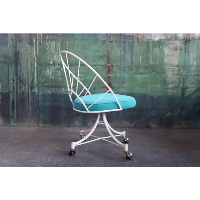 Highlights Vintage from the 1960s Materials: metal, iron, casters, wheels Description Gorgeous and incredibly unique...