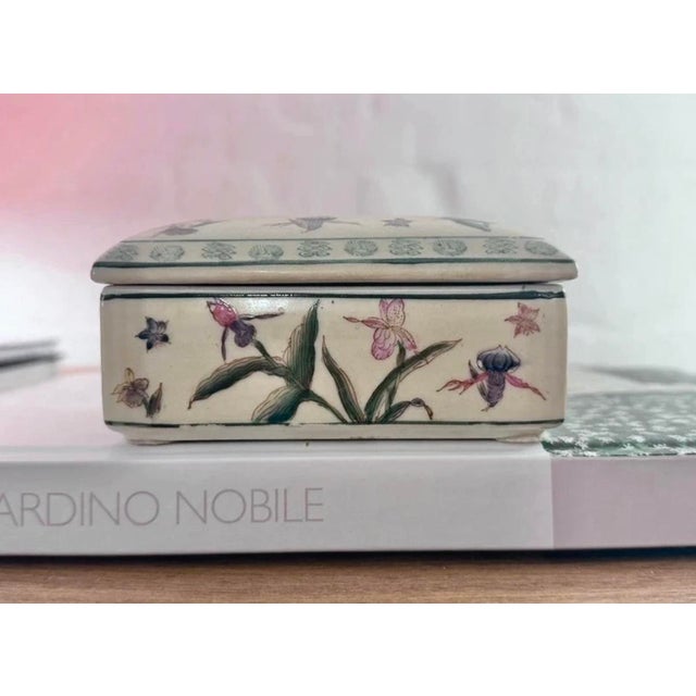 Botanical Porcelain Box with Lid from G&C Denmark For Sale - Image 6 of 10