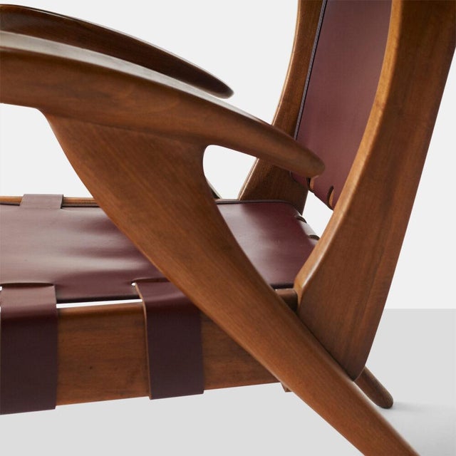 Pair of Highback Lounge Chairs by Guglielmo Pecorini For Sale - Image 9 of 10