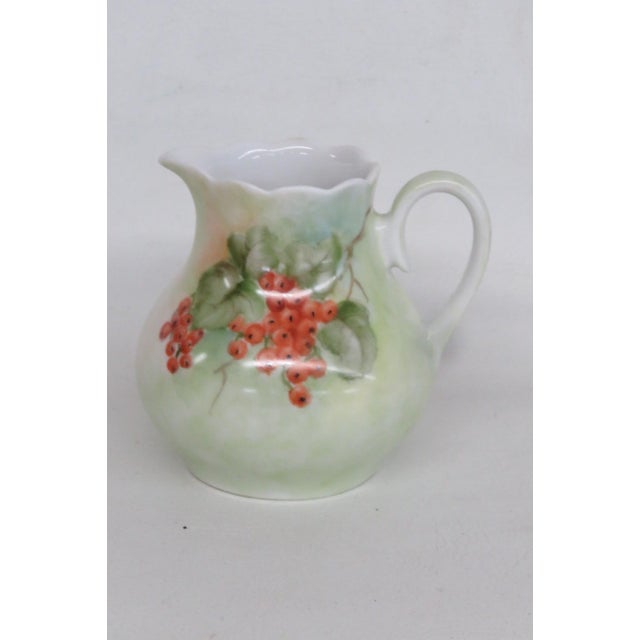 Vohenstrauss Johann Seltmann W Germany Floral Green Creamer Small Pitcher 4987b For Sale - Image 13 of 14