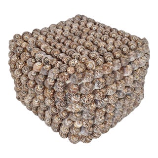 Vintage Coastal Bali Shell Box Large For Sale